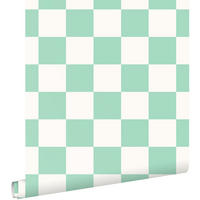 TAPETE Karomuster 53 cm x 10.05 m - Grün, Papier (53/1000cm) - ESTAhome