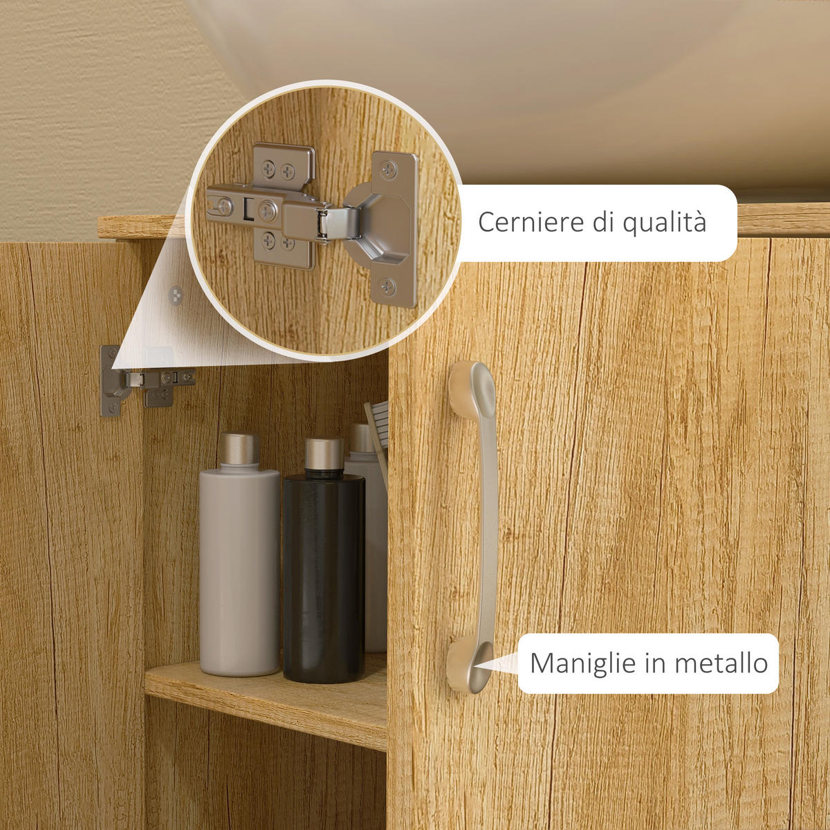 HÄNGESCHRANK Holzfarbe 1 Stück - Beige, Kunststoff (60/60/30cm) - GiPP