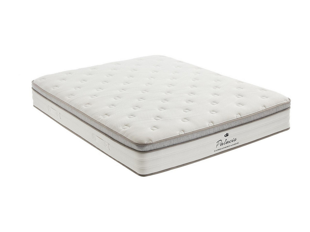 STANDARDMATRATZE - 2 Personen - Stoff - Weiß - - Weiß, Textil (180/200cm) - Vente-Unique
