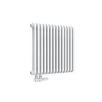 HEIZKÖRPER D-Profil Vertikal Mittelanschluss Glänzend Weiß 60/60 cm - Weiß, Metall (60/60/10cm) - EMKE