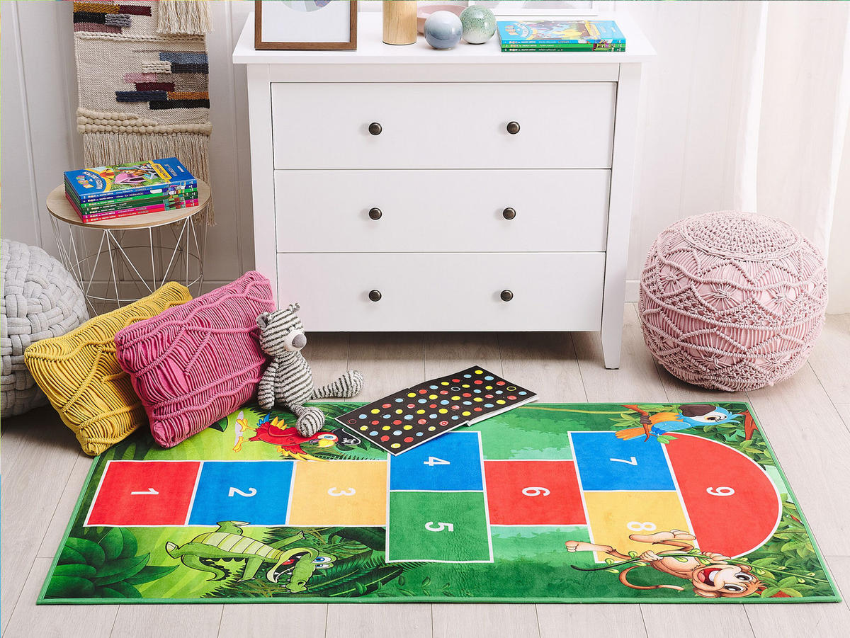 KINDERTEPPICH Babadag 150/80 cm - Multicolor, Kunststoff (80/150cm) - Beliani