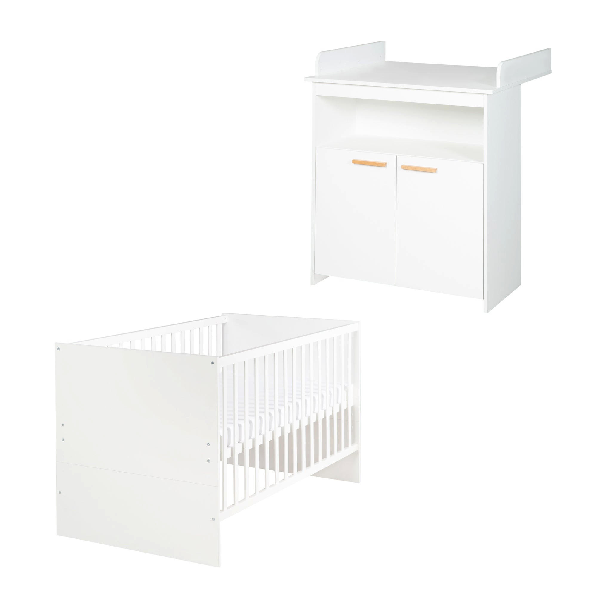 BABYZIMMER-SET Anton 2-teilig - Weiß, Holzwerkstoff (78.5/80/142cm) - Roba