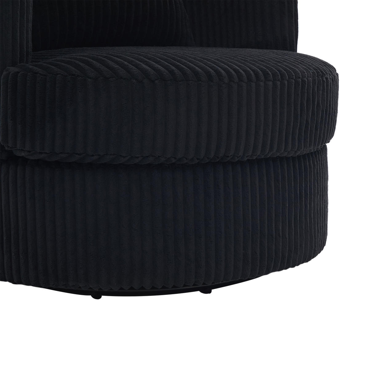 SESSEL DE-33906 360° drehbar mit Stauraum Schwarz - Schwarz, Metall (76/78/79cm) - ComfortXL