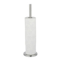 TOILETTENPAPIER Aufbewahrung - Silberfarben, Metall (15/55/15cm) - Relaxdays