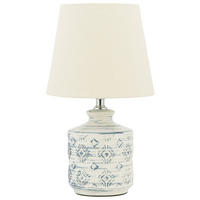 TISCHLAMPE Rosanna 20/20/35 cm - Beige, Keramik (20/20/35cm) - Beliani