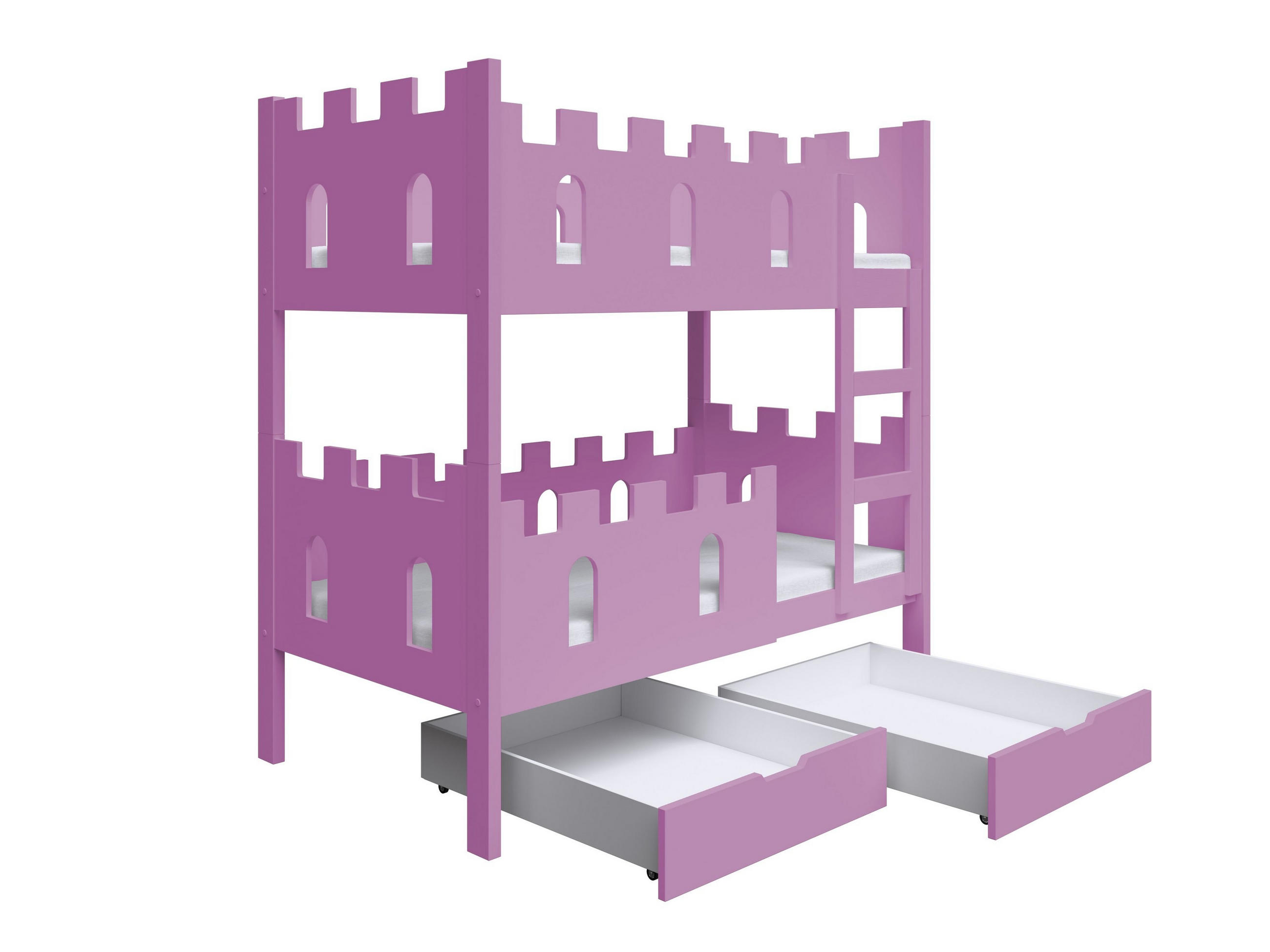 VYSOKÁ Postel AVALON 75x160 s úložným prostorem, Růžová - růžová, dřevo (75/160cm) - MASSENO