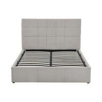 BETT mit Bettkasten - 2 Personen - Stoff - Hellgrau - - Hellgrau, Textil (160/200cm) - Vente-Unique
