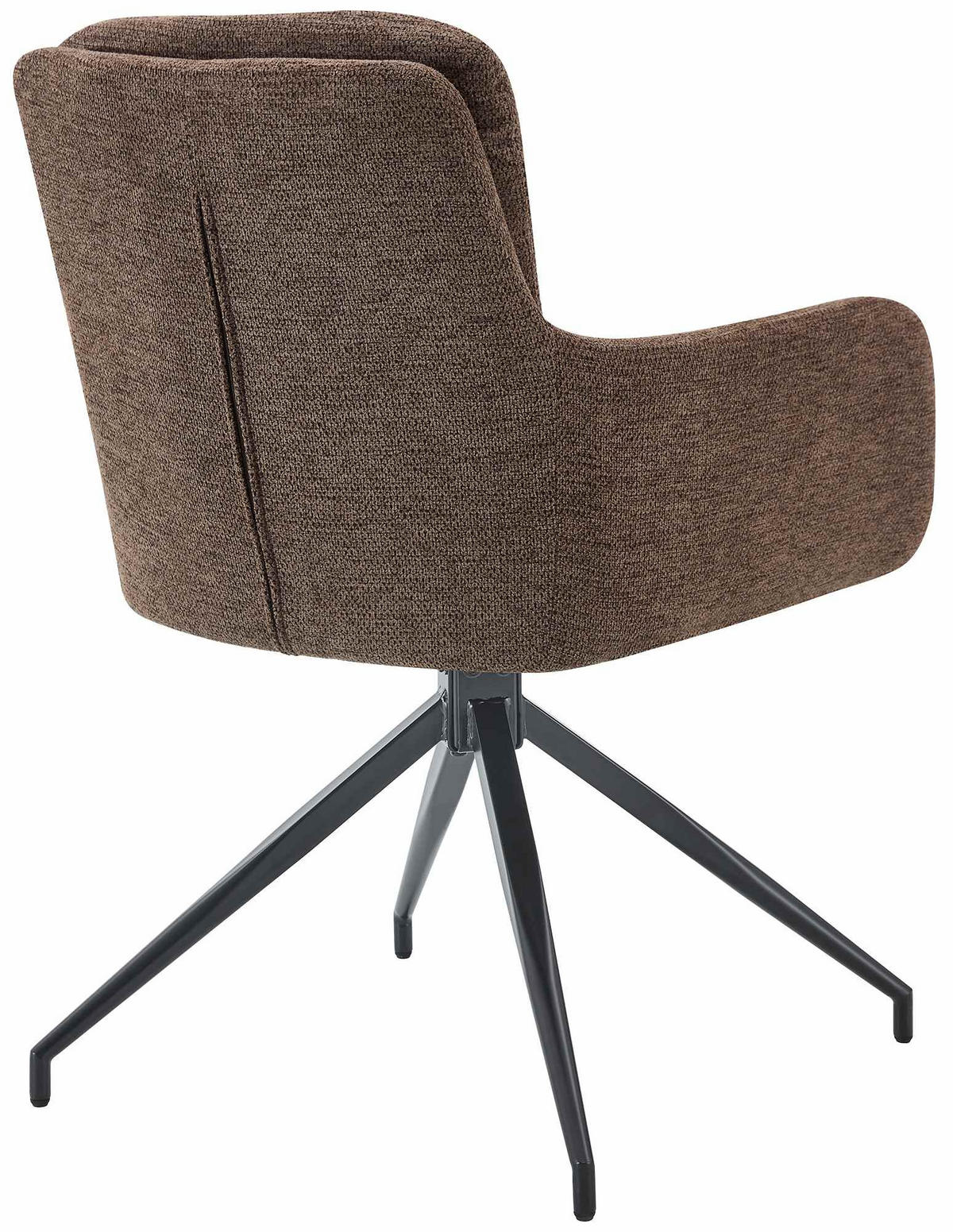 ESSZIMMERSTUHL Stoff Braun - Schwarz/Braun, Textil/Metall (58/85/63cm) - CLP