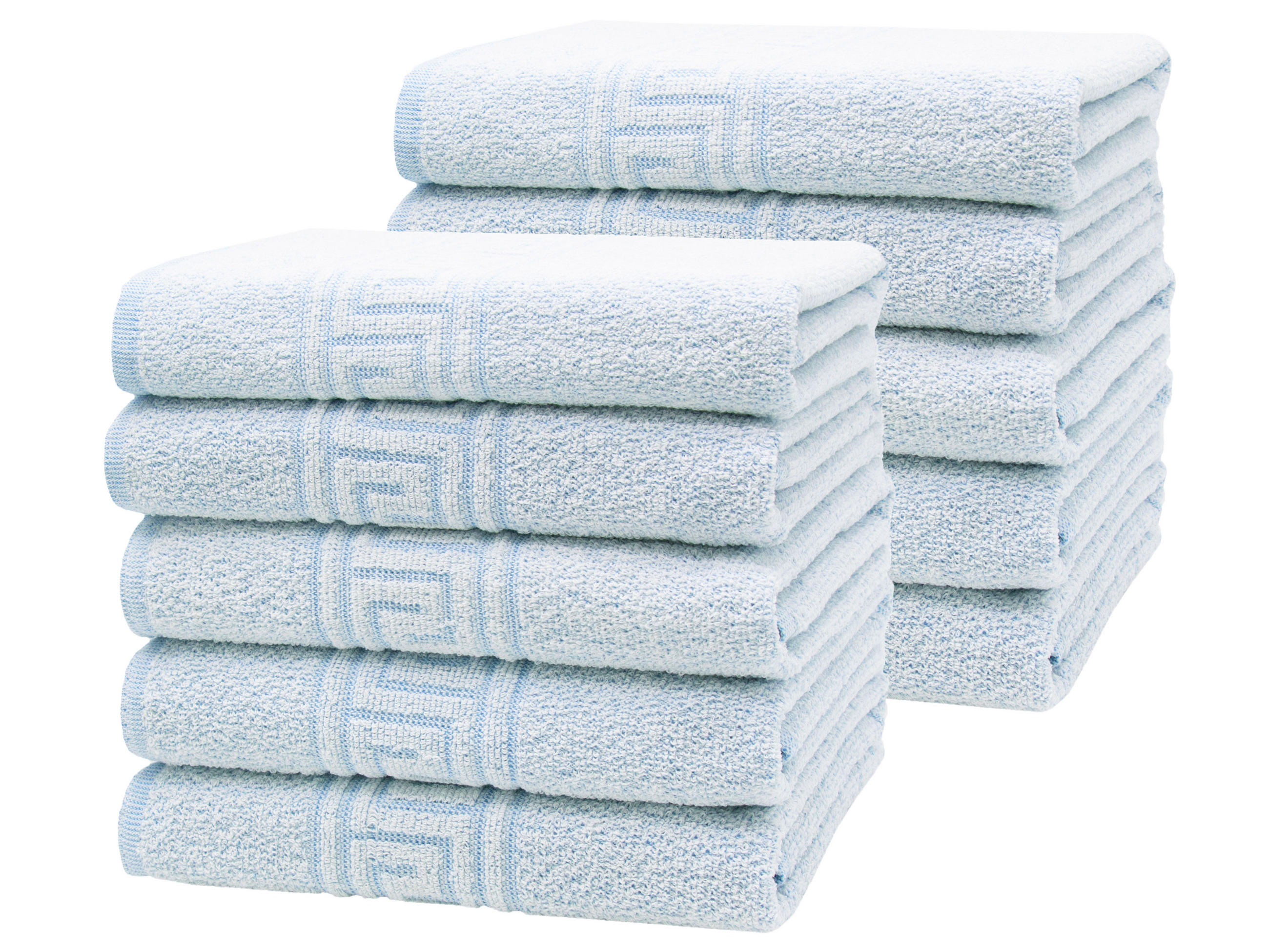 HANDTÜCHER, 10er-Set, 50x100 cm, 70% Baumwolle, 30% Polyester, Blau - Blau, Textil (50/100cm) - Zollner