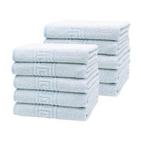 HANDTÜCHER, 10er-Set, 50x100 cm, 70% Baumwolle, 30% Polyester, Blau - Blau, Textil (50/100cm) - Zollner