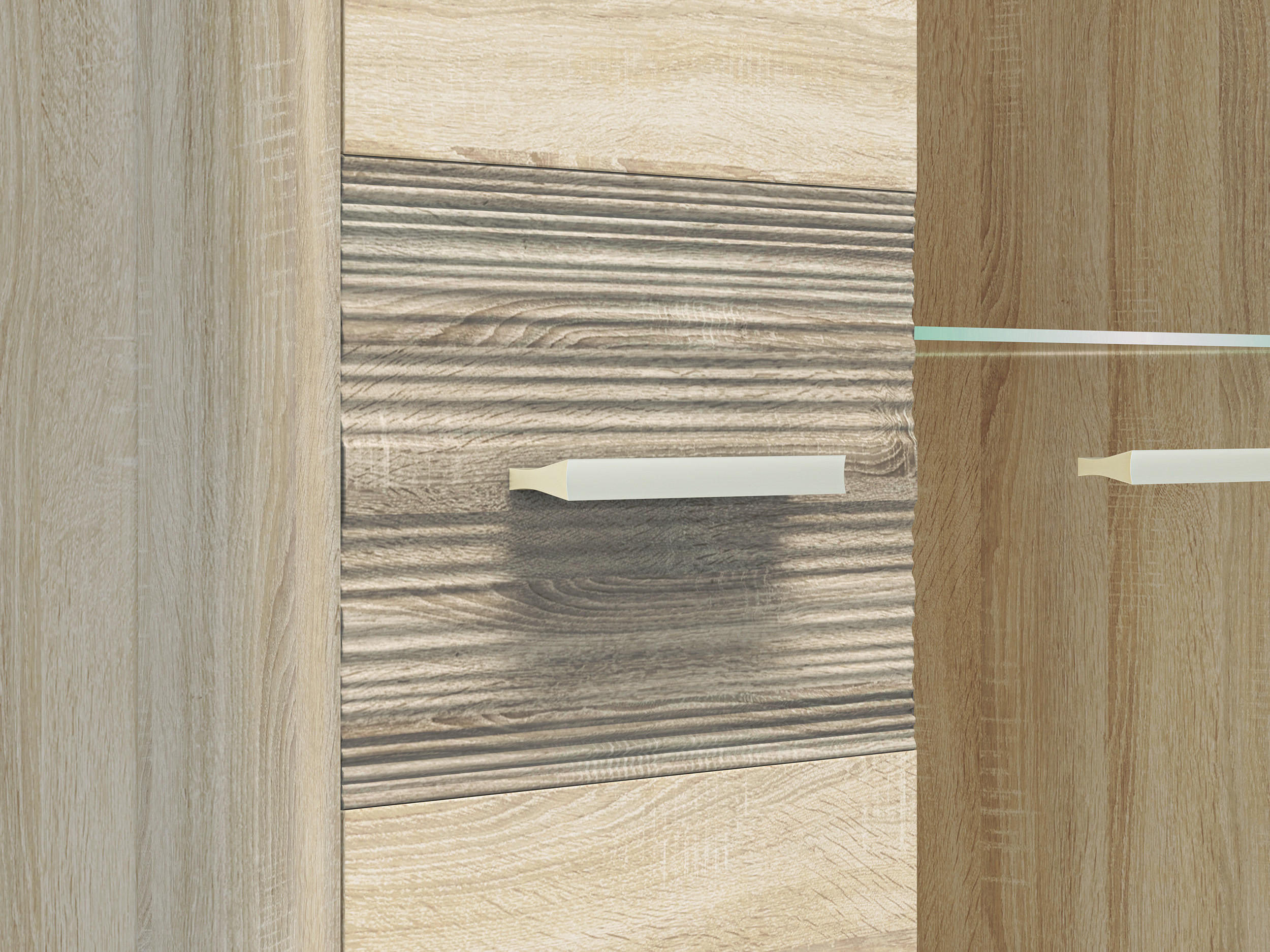 Thumbnail - Feldmann-Wohnen Highboard, Braun, Holz, 5 Fächer, Rechteckig, 85x133x43 cm, Wohnzimmer, Kommoden & Sideboards, Highboard...