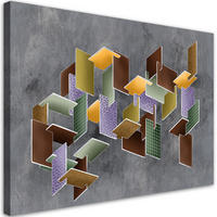 WANDBILD 3d rätsel - Grau, Textil (60/40cm) - Feeby