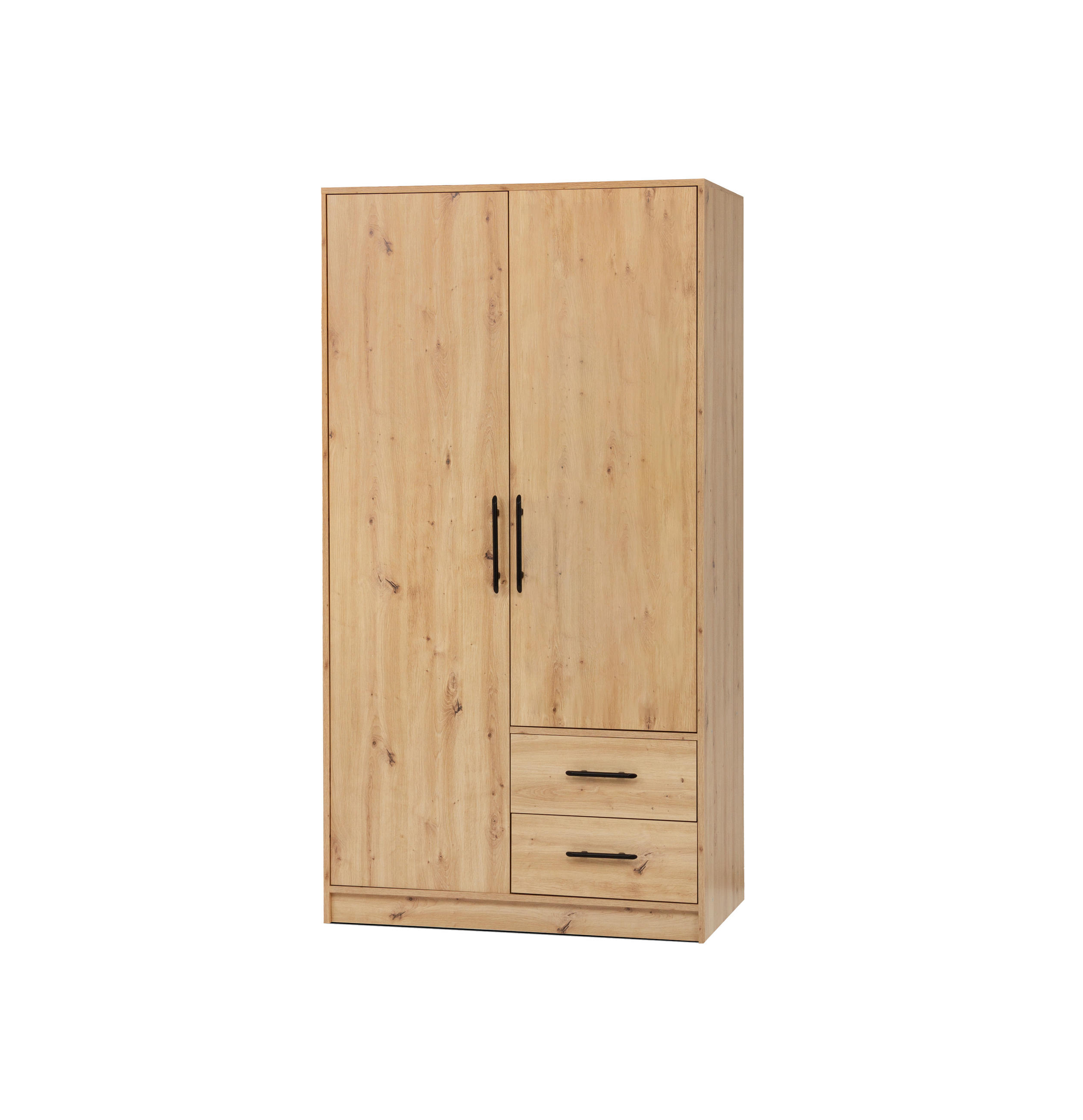 DREHTÜRENSCHRANK VANO 100/190/56cm 2-türig Eiche Artisan - Eiche Artisan, Holzwerkstoff (100/190/56cm) - MASSENO