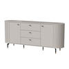 SIDEBOARD Zama kaschmir 190 / 40 / 81 cm - Kaschmir/Schwarz, Holz/Holzwerkstoff (190/81/40cm) - Feldmann-Wohnen