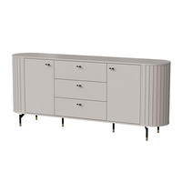 SIDEBOARD Zama kaschmir 190 / 40 / 81 cm - Kaschmir/Schwarz, Holz/Holzwerkstoff (190/81/40cm) - Feldmann-Wohnen