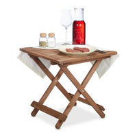 KLAPPTISCH - Braun, Holz (50/50/50cm) - Relaxdays