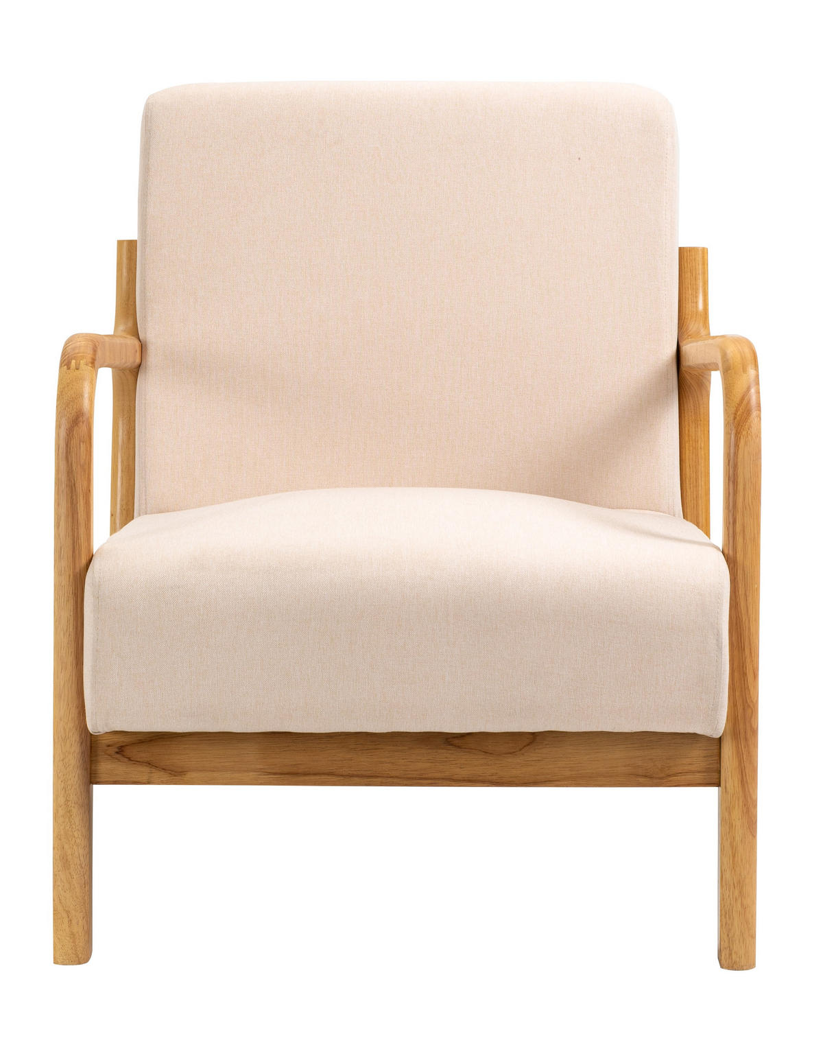 SESSEL Holz Beige - Beige, Holz (64/74/80cm) - Nordlys