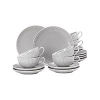 TEESERVICE Amina Silbergrau 18er Set - Grau, Keramik (1/1/1cm) - Seltmann Weiden