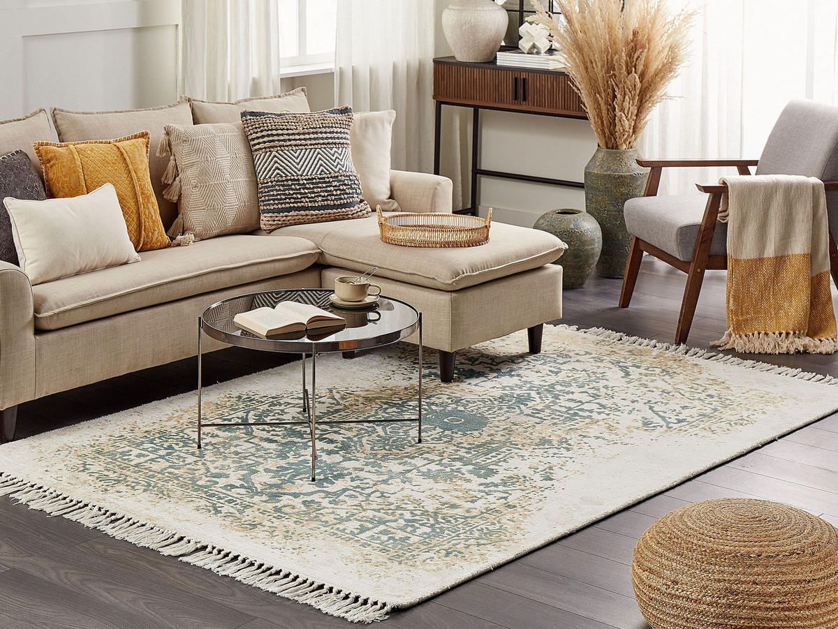 VINTAGE-TEPPICH Boyali 200/140 cm - Beige, Naturmaterialen (140/200cm) - Beliani