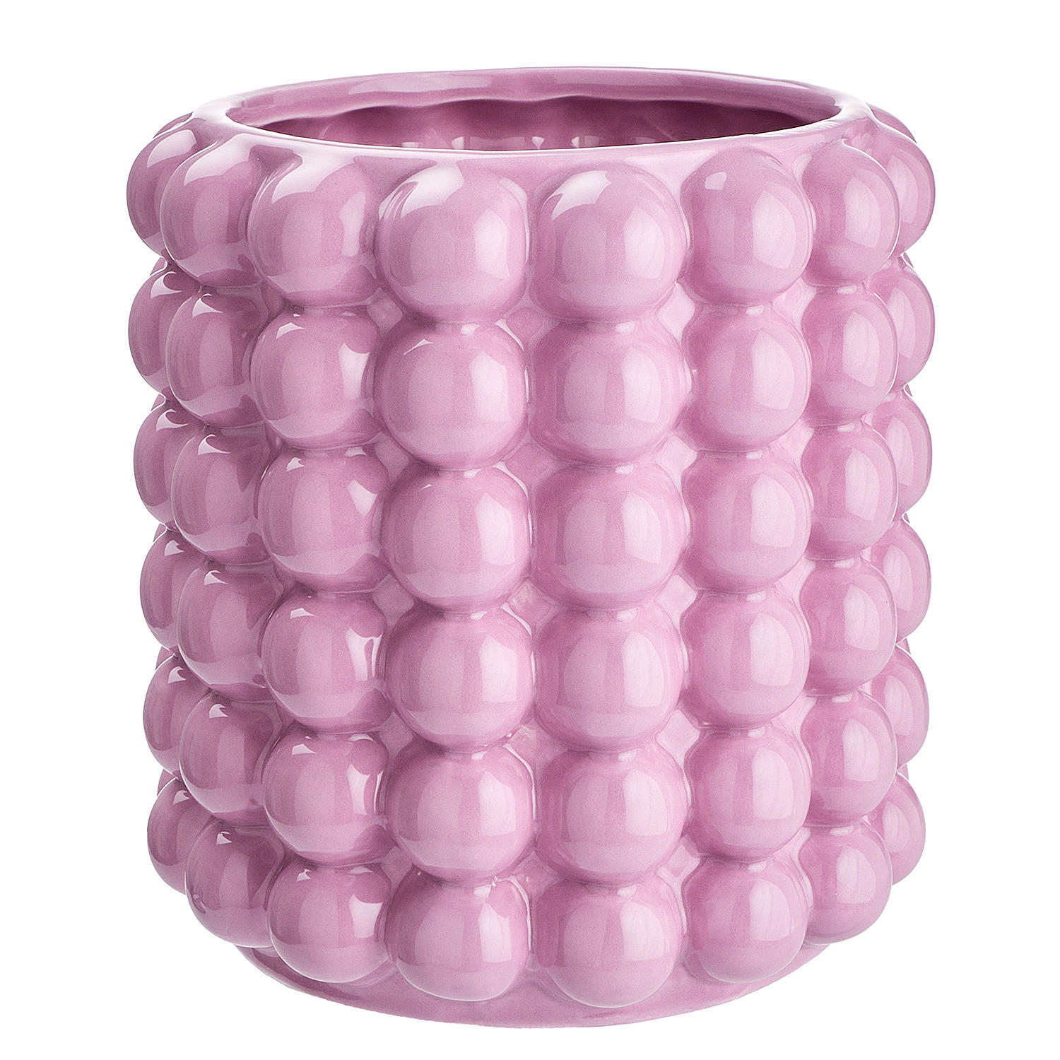 BLUMENÜBERTOPF Bubble - Pink, Keramik (15cm) - Butlers