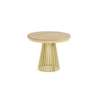 ESSTISCH Cone Bis - Goldfarben/Sonoma Eiche, Holzwerkstoff/Metall (100/100/76cm) - Meblini