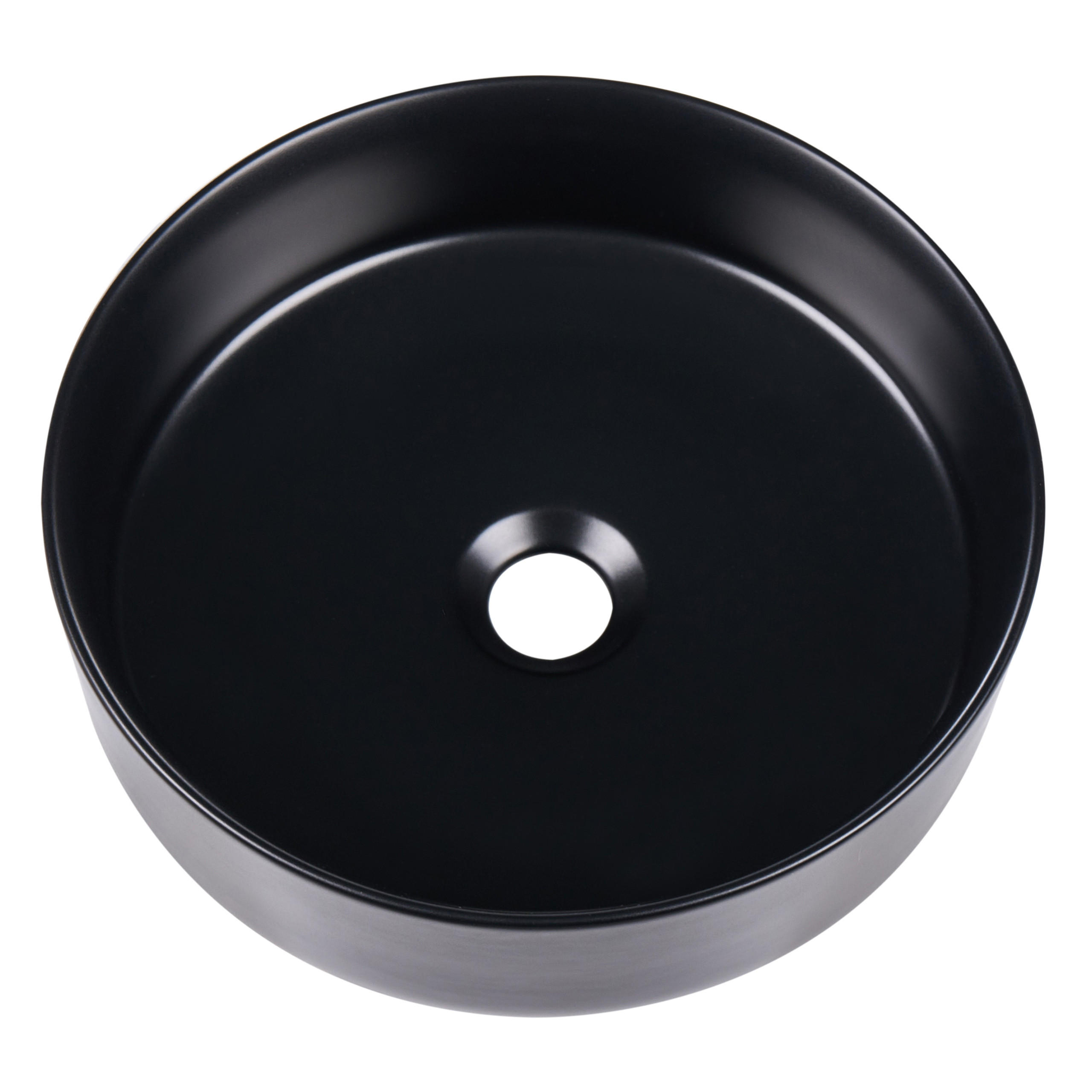 AUFSATZWASCHBECKEN Schwarz 36 cm Keramik Calig - Schwarz, Keramik (36/12/36cm) - Beliani