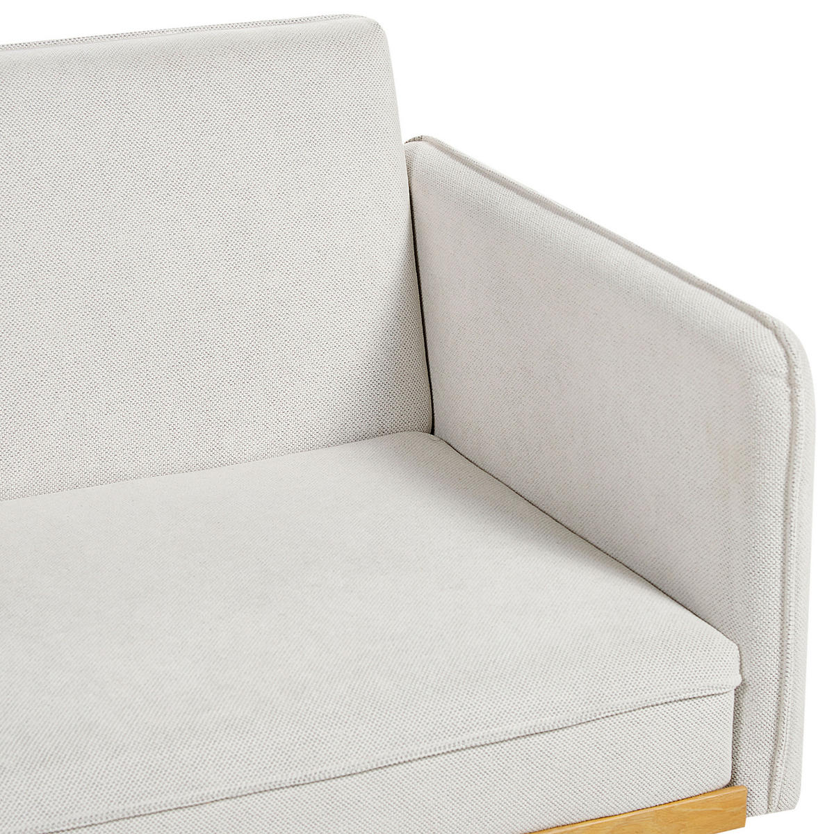 3-SITZER-SCHLAFSOFA hellgrau/hellbraun Asaa - Hellbraun/Grau, Textil (205/76/88cm) - Beliani