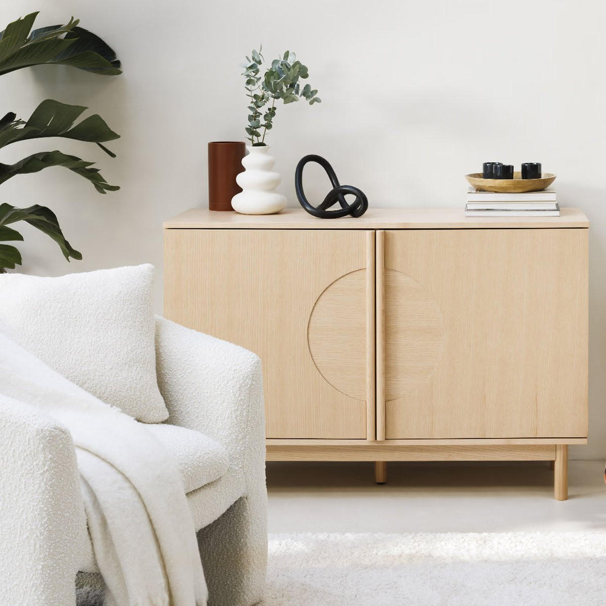 DEKOVASE aus Keramik 16/16/20 cm - Weiß, Keramik (20cm) - Atmosphera Createur d´interieur