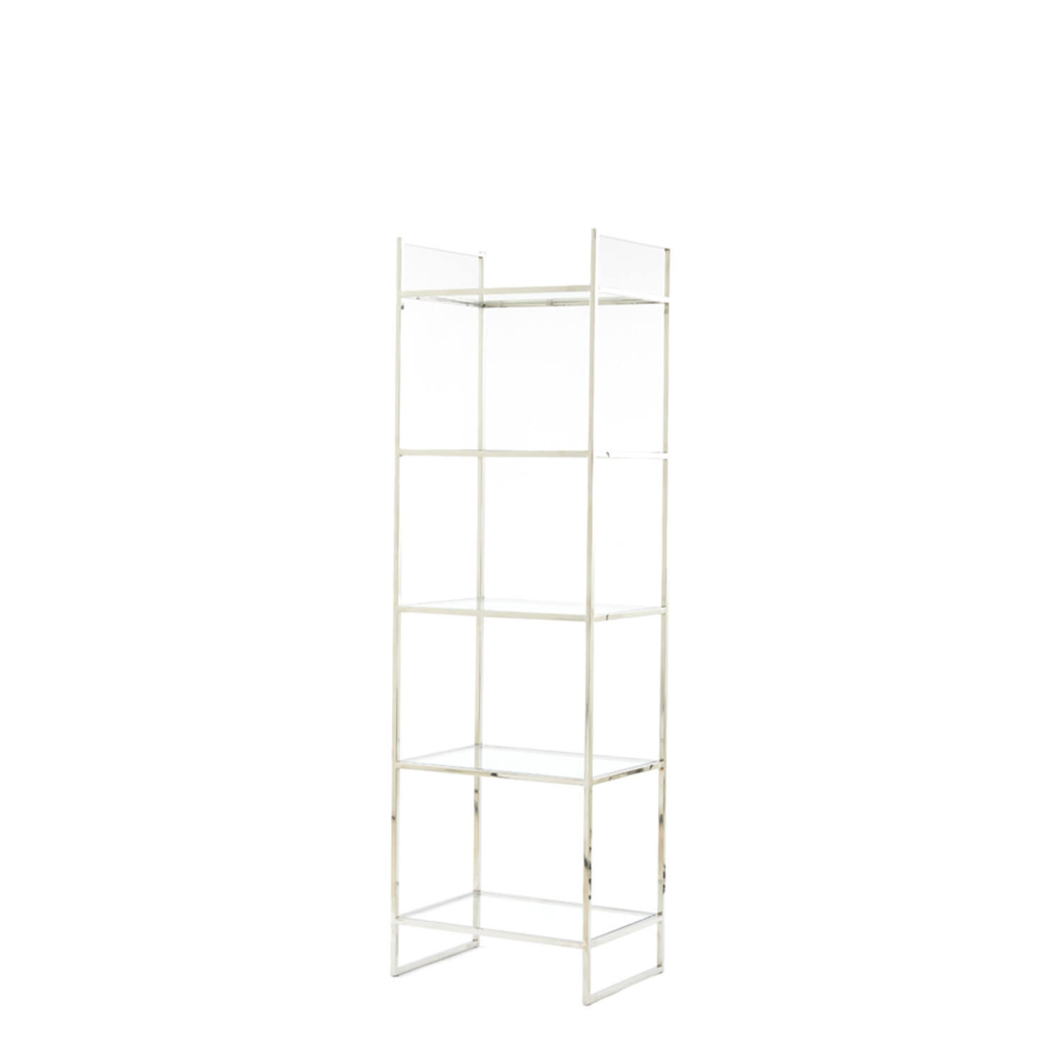 STANDREGAL MARIKI 55x40x180 cm, Glas-Metall, Silber - Silberfarben, Glas (40/180/55cm) - Light & Living