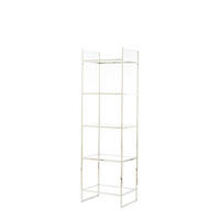 STANDREGAL MARIKI 55x40x180 cm, Glas-Metall, Silber - Silberfarben, Glas (40/180/55cm) - Light & Living
