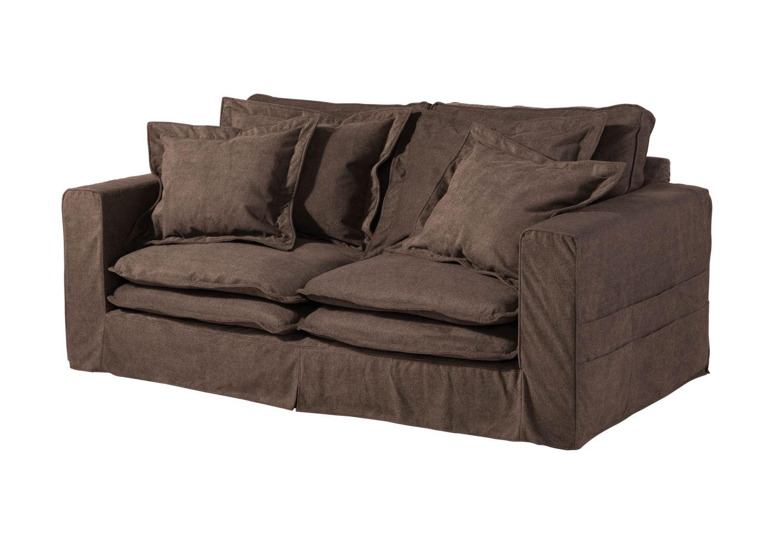 HUSSENSOFA 2-Sitzer196x108x76 taupe KINGSTON - Taupe, Textil (196/76/108cm) - Massivmoebel24
