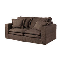 HUSSENSOFA 2-Sitzer196x108x76 taupe KINGSTON - Taupe, Textil (196/76/108cm) - Massivmoebel24