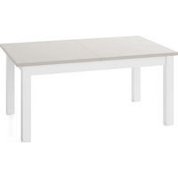 ESSTISCH Lindberg Weiß ausziehbar verlängerbar rechteckig, Kaschmir 120-160/70/77 cm - Kaschmir/Beige, Holz/Holzwerkstoff (70/160/76.5cm) - WFL GROUP