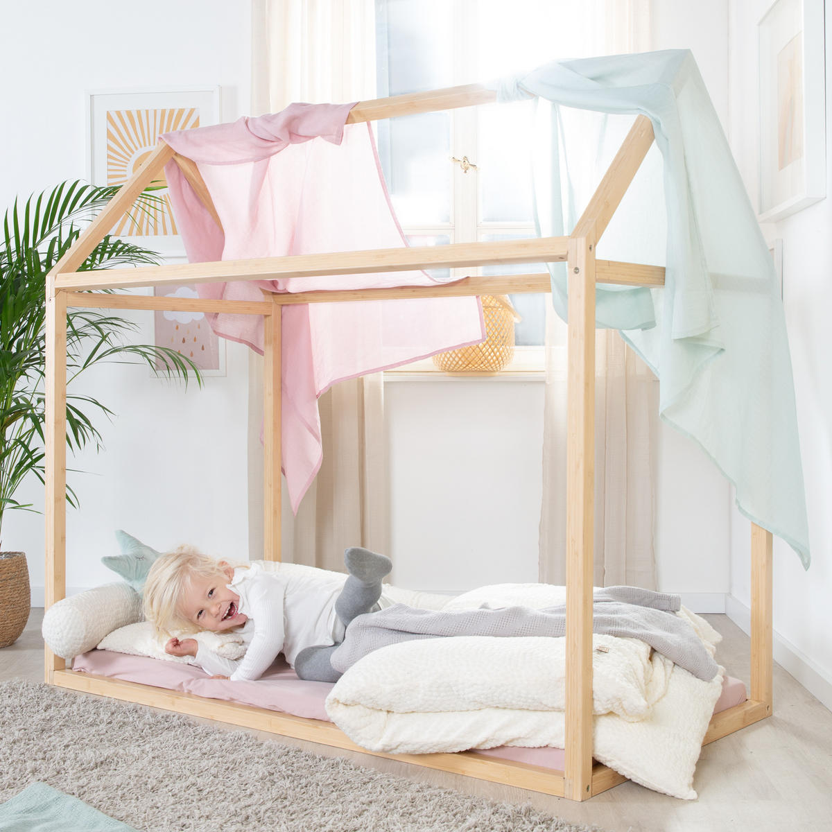 BABYBETTWÄSCHE 100x135 cm Seashells oyster - Weiß, Textil (100/135cm) - Roba