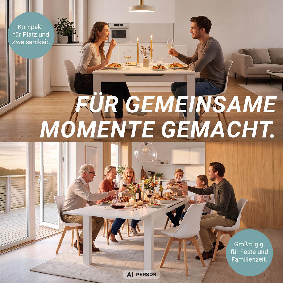 ESSTISCH in weiß 125-165/80/77 cm Ausziehbar - Weiß, Holz (80/125/77cm) - Homestyle4u