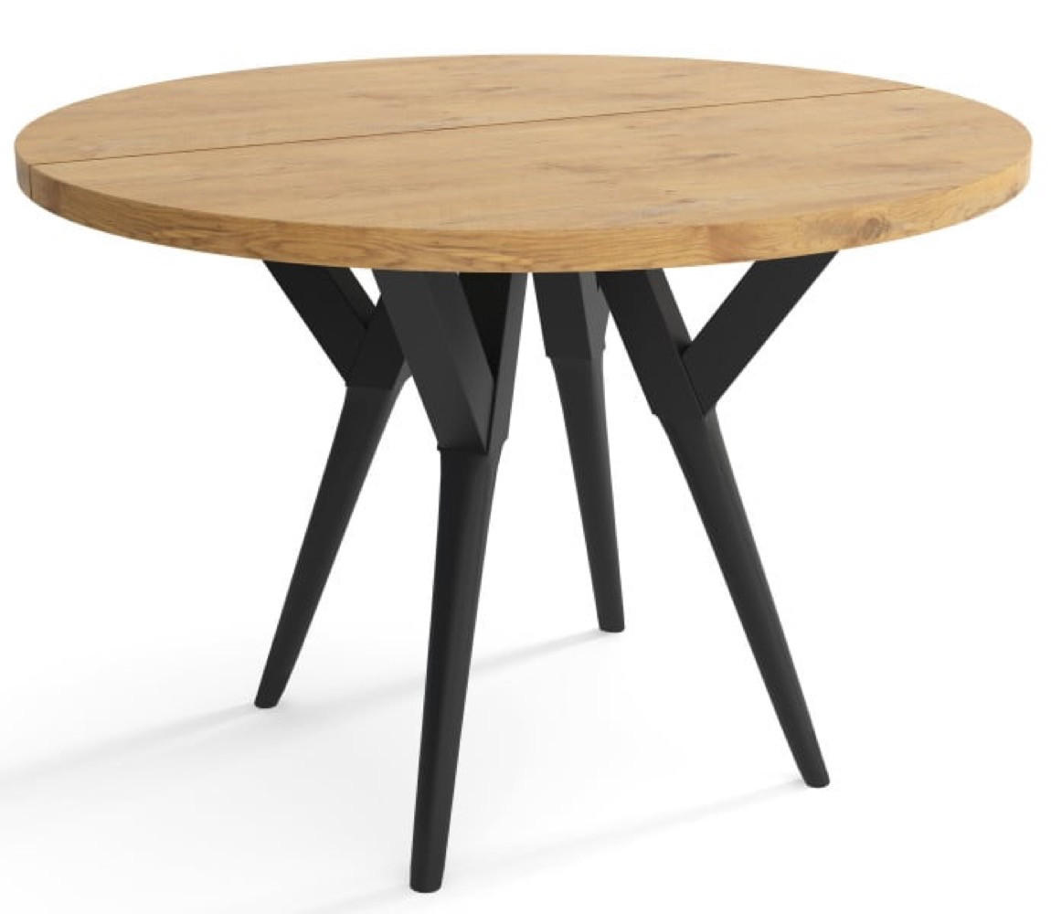 TISCH Schwarz Adi Ausziehbar - Schwarz, Holzwerkstoff (100/100/76cm) - Sepro Meble