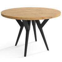 TISCH Schwarz Adi Ausziehbar - Schwarz, Holzwerkstoff (90/90/76cm) - Sepro Meble