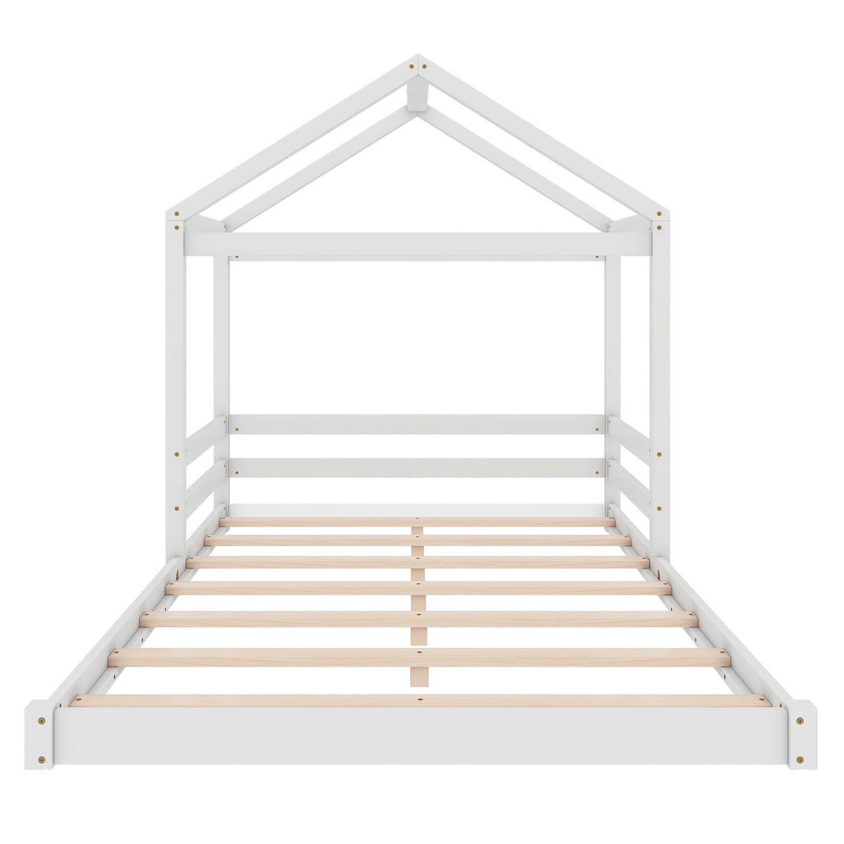 HAUSBETT 140/200 cm DE-03148, in Weiß - Weiß, Holz/Holzwerkstoff (140/200cm) - ComfortXL
