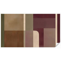TAPETE - Unis - Abstrakt - Bordeaux - Linien - 450x240 cm - Multicolor, Papier (450/240cm) - OnlyWow