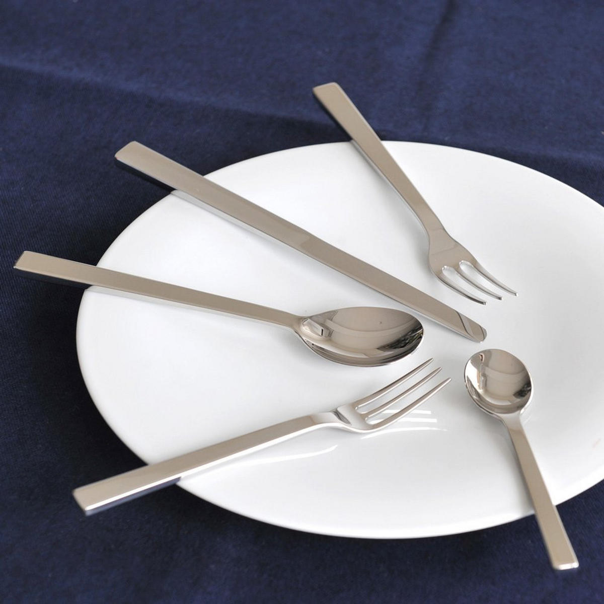 BESTECKSET Santiago - DC05S5 - 5-teilig - von David Chipperfield - Silberfarben, Metall - Alessi