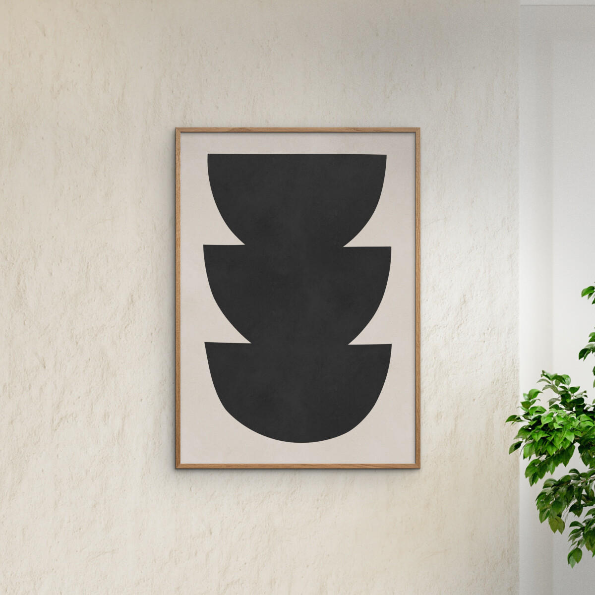 POSTER Vitor Costa - Black expressive form 6 - Schwarz, Papier (70/100/0.1cm) - Poster&Frame