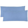 KISSENBEZUG, 2er-Set, 40x80 cm, 100% Baumwolle, Blau - Hellblau, Textil (40/80cm) - Zollner