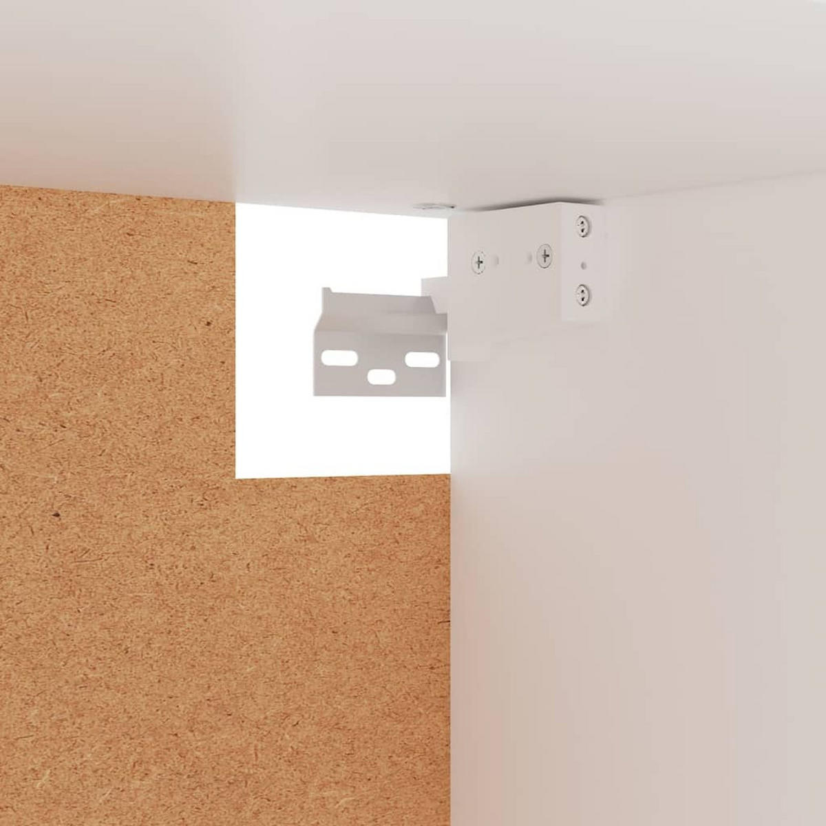 HÄNGESCHRANK mit 1 Kleiderstange 100/32,5/35 cm aus Holzwerkstoff Weiß - Weiß, Holz (100/35/32.5cm) - vidaXL