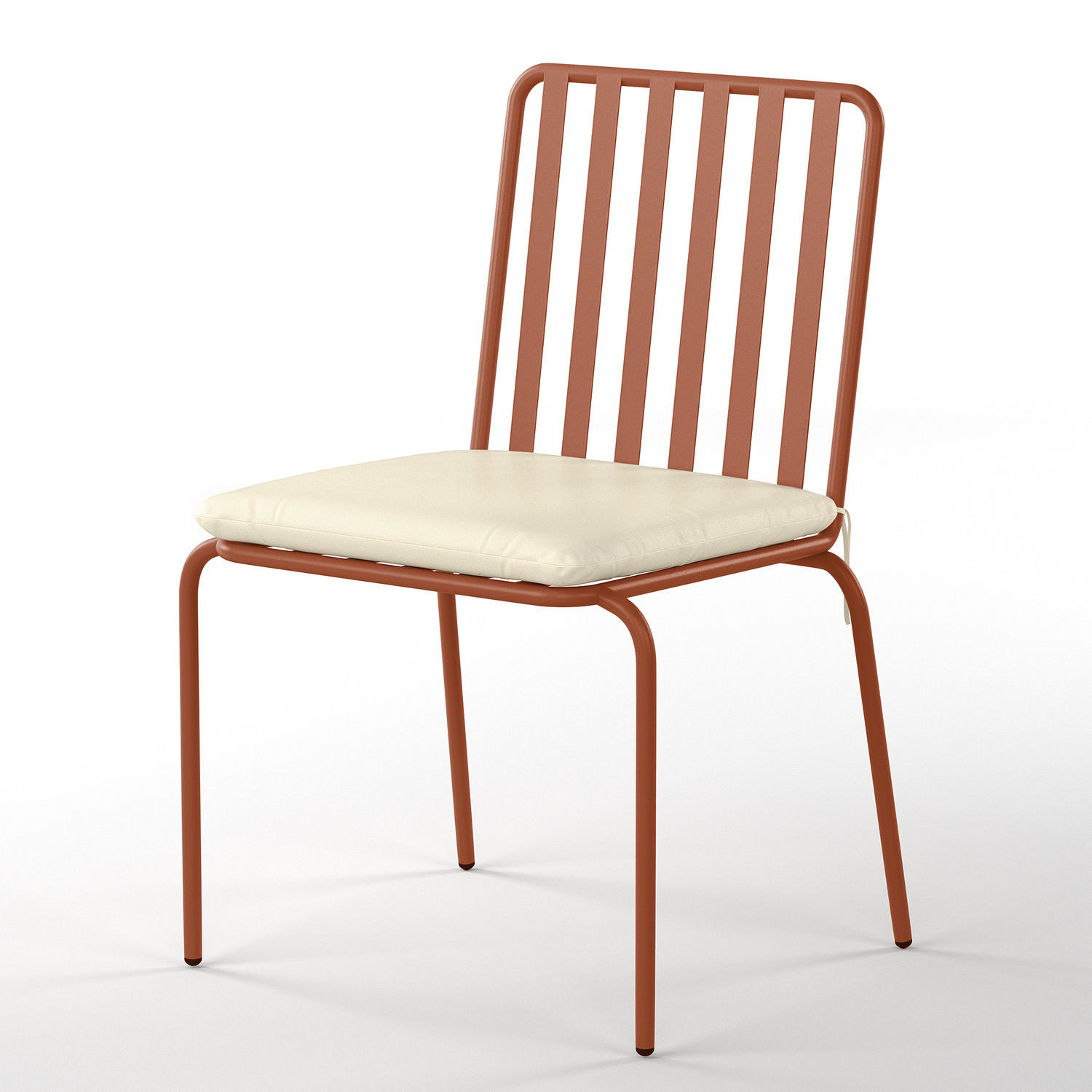 GARTENSTUHL - 2er-Set - Stahl - Terracotta, Textil/Metall (54/87/57cm) - home24