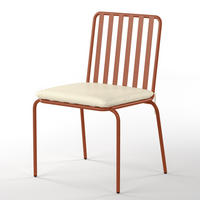 GARTENSTUHL - 2er-Set - Stahl - Terracotta, Textil/Metall (54/87/57cm) - home24