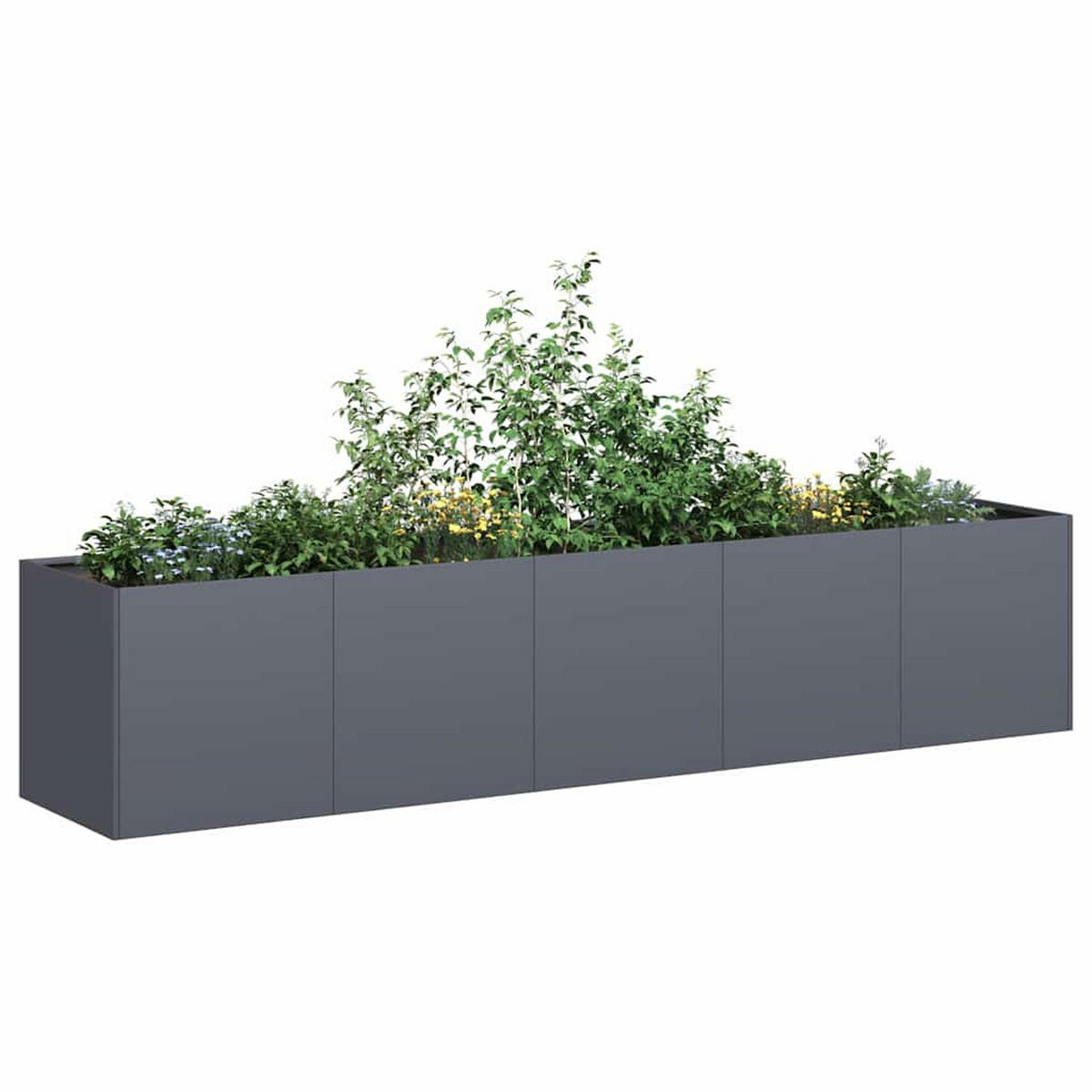 PFLANZGEFÄSS Anthrazit 200/40/40 Cm Kaltgewalzter Stahl - Anthrazit, Metall (40/40/200cm) - vidaXL