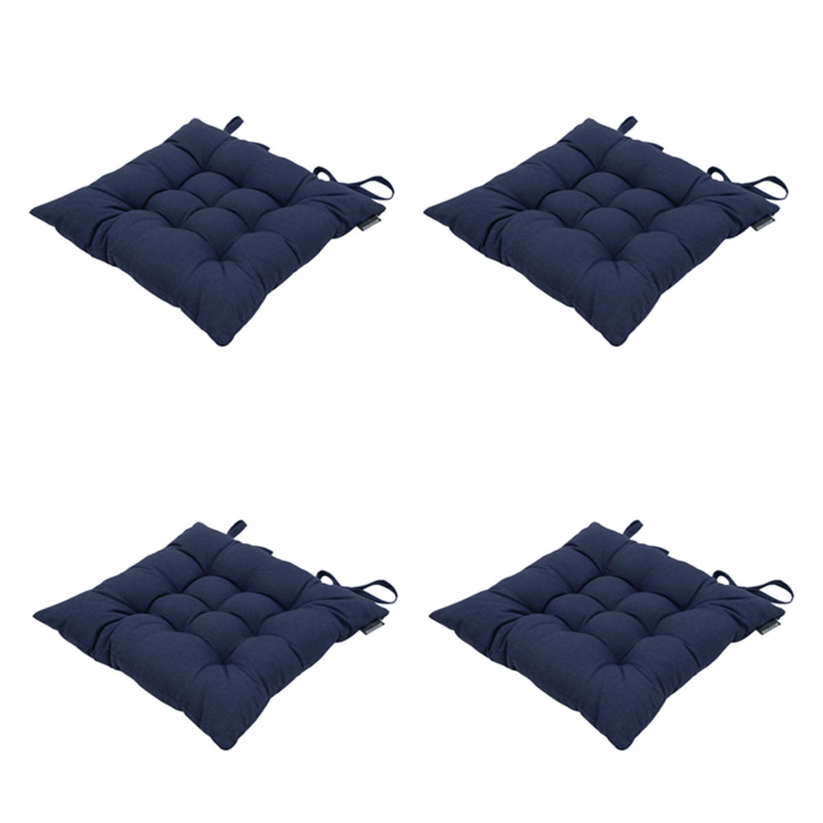 SITZKISSEN Panama 46/46 cm 4er-Set - Blau, Textil (46/5/46cm) - Madison