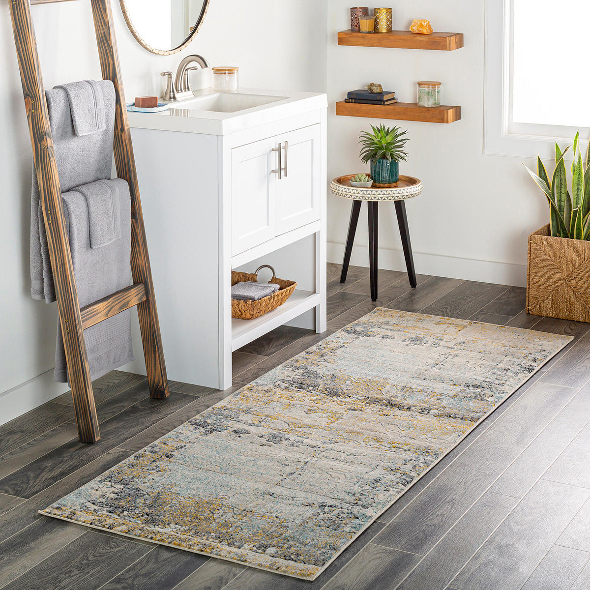 KURZFLORTEPPICH 80/220 cm Mehrfarbig - Dunkelgelb, Naturmaterialien/Textil (80/220cm) - LIVABLISS