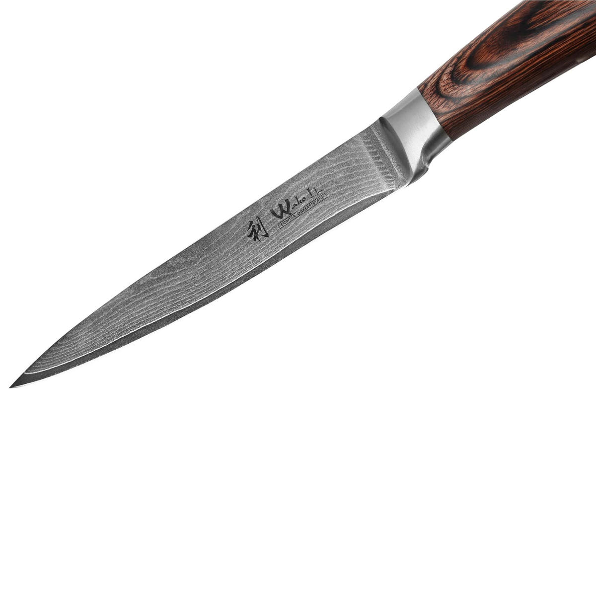 ALLZWECKMESSER Edib Damast - Braun, Holz/Metall (24cm) - Wakoli