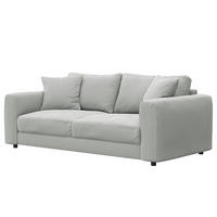 2,5-SITZER SOFA - Schwarz/Grau, Kunststoff/Textil (189/79/106cm) - home24
